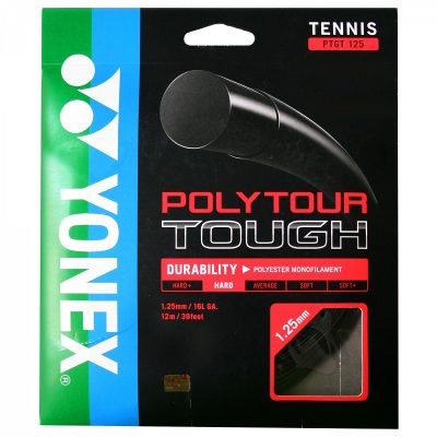 CUERDA DE TENIS YONEX POLY TOUR TOUGH 16L/1.25MM NEGRA 12 MT
