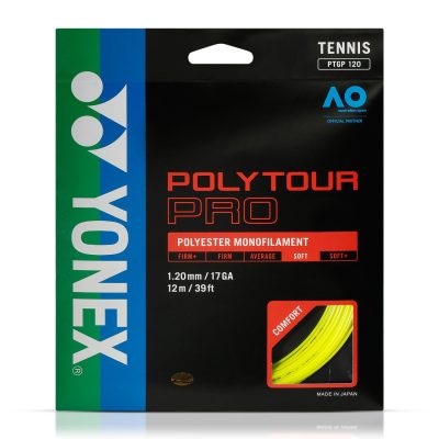 CUERDA DE TENIS YONEX POLYTOUR PRO 17L/1.20MM AMARILLA 12 MT