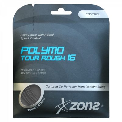 CUERDA TENIS ZONS POLYMO TOUR ROUGH 16L/1.30MM SILVER 12MT