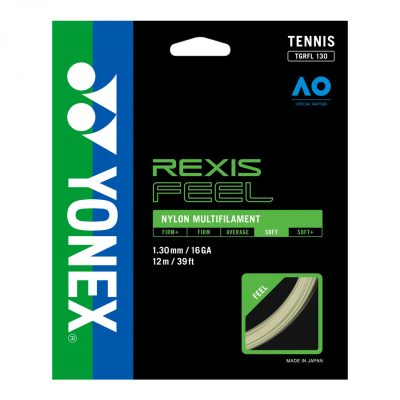 CUERDA DE TENIS YONEX REXIS FEEL 16L/1.30MM NATURAL 12 MTS.