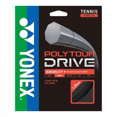 CUERDA DE TENIS YONEX POLY TOUR DRIVE 16L/1.25MM NEGRA 12 MT