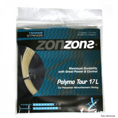 CUERDA DE TENIS ZONS POLYMO TOUR 17L/1.23MM AMBER 12 MTS.