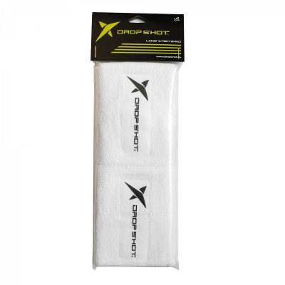 MUÑEQUERA PADEL DROP SHOT LARGA BLANCA PAR