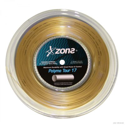 CUERDA DE TENIS ZONS POLYMO TOUR 17L/1.23MM AMBER 200 MTS.