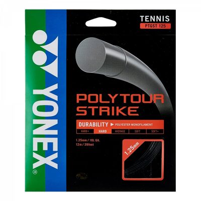 CUERDA DE TENIS YONEX POLY TOUR STRIKE 16L/1.25MM NEGRA 12 M