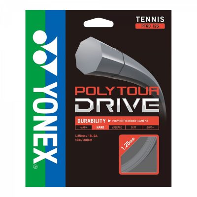 CUERDA DE TENIS YONEX POLYTOUR DRIVE 16L/1.25MM SILVER 12 MT