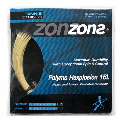 CUERDA DE TENIS ZONS POLYMO HEXPLOSION 16L/1.28MM AMBER 12 M