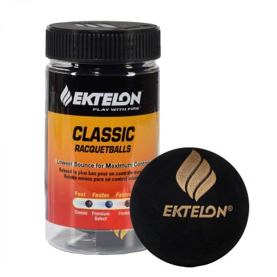 PELOTA DE RACQUETBALL EKTELON CLASSIC NEGRA X3