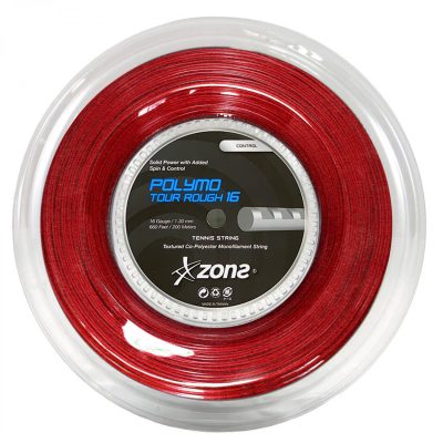 CUERDA DE TENIS ZONS POLYMO TOUR ROUGH 16L/1.30MM ROJA 200 M