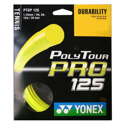 CUERDA DE TENIS YONEX POLYTOUR PRO 16L/1.25MM AMARILLA 12 MT