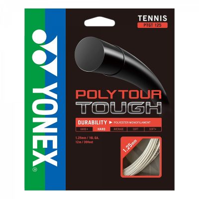 CUERDA DE TENIS YONEX POLYTOUR TOUGH 16L/1.25MM BLANCA 12 MT