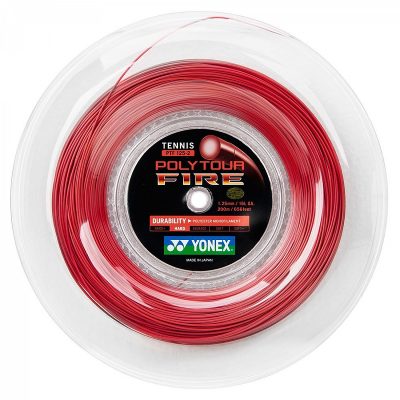 CUERDA DE TENIS YONEX POLY TOUR FIRE 16L/1.25MM ROJA 200 MTS