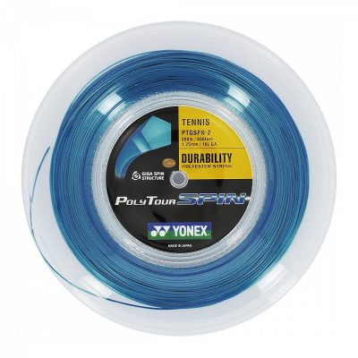 CUERDA DE TENIS YONEX POLYTOUR SPIN 16L/1.25MM AZUL 200 MTS.