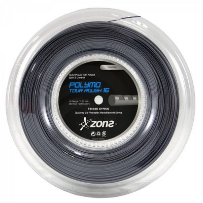 CUERDA DE TENIS ZONS POLYMO TOUR ROUGH 16L/1.30MM BLACK 200