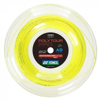 CUERDA TENIS YONEX POLY TOUR PRO 17L/1.20MM AMARILLA 200 MTS