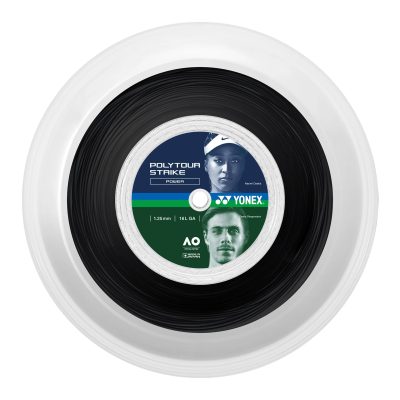 CUERDA TENIS YONEX POLY TOUR STRIKE 16L/1.25MM NEGRA 200 MT