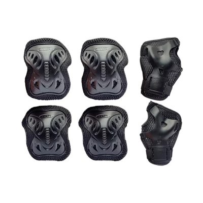 PACK PROTECCIONES BICI KIDS NEGRAS