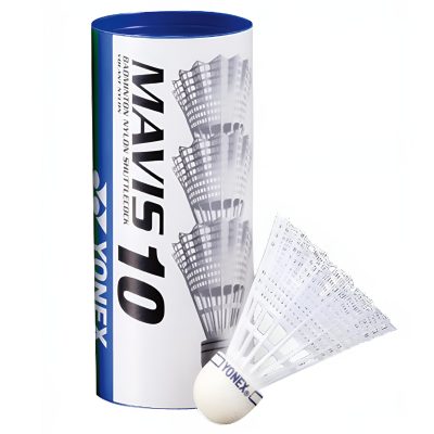 PLUMILLA DE BADMINTON YONEX MAVIS MEDIUM 10BP BLANCA X3