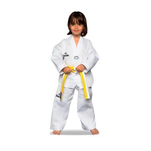DOBOK TAEKWONDO DAEDO TRADICIONAL CUELLO BLANCO SIN BORDADO